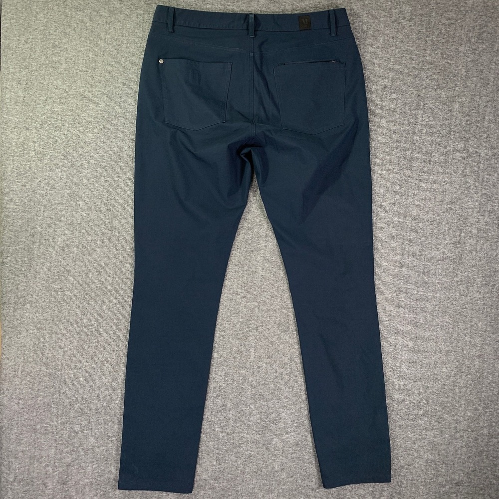 Vuori Meta Pants Men 33x32 Blue Performance Stretch Athleisure Chino - Picture 10 of 12